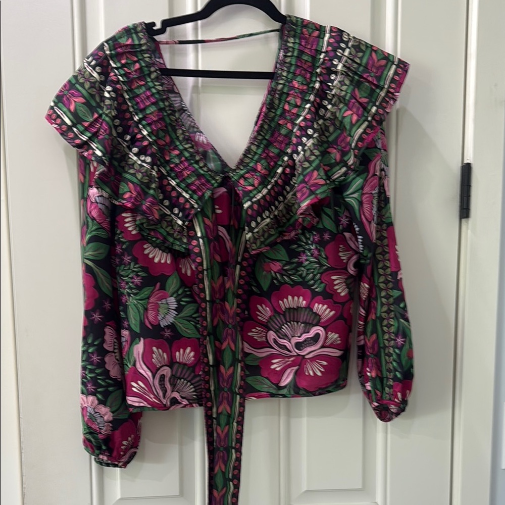 Floral V-Neck Women's Top